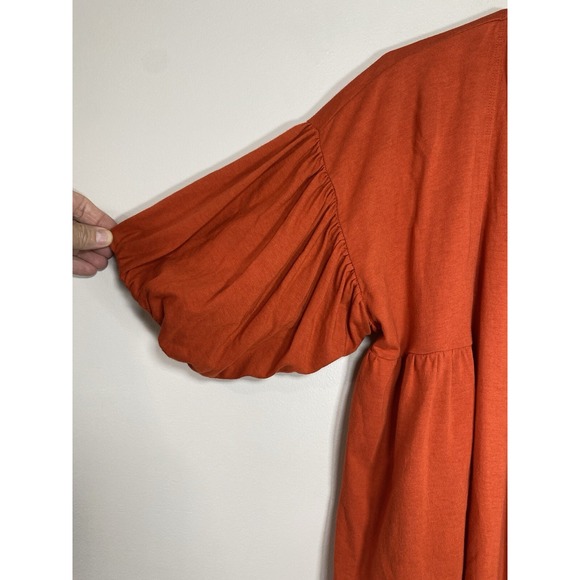 Patagonia Cardigan Womens SMALL Lightweight Orange Red Cropped Open Short Sleeve - Picture 2 of 6